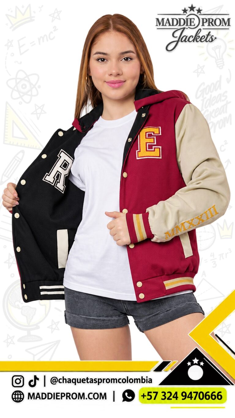 Chaqueta prom doble faz personalizada para promoción