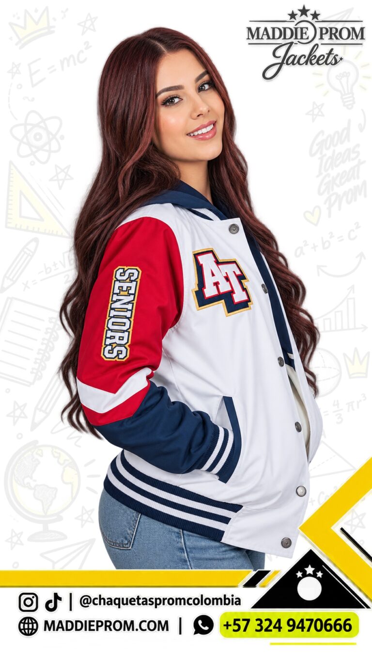 Chaqueta prom varsity con cortes personalizados