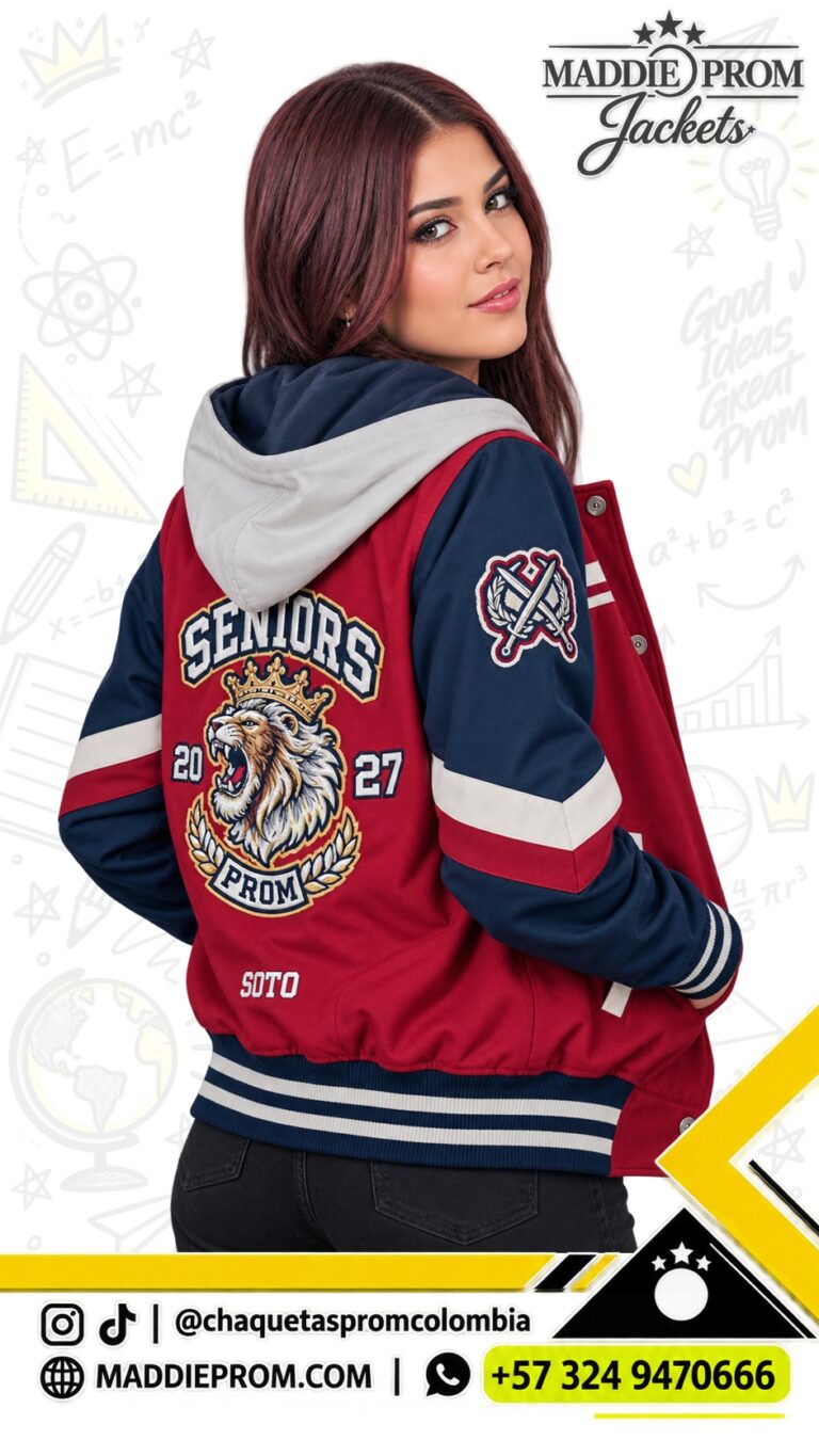 Chaqueta varsity seniors premium para promoción personalizada
